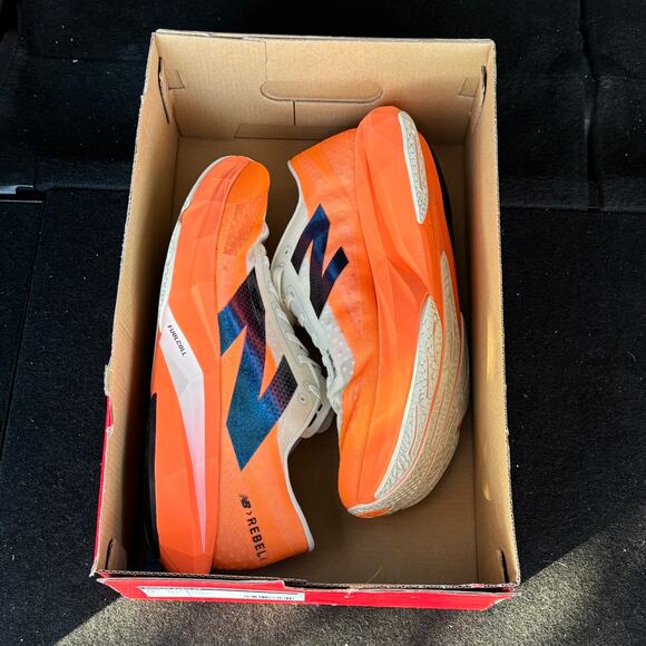 New Balance Sneakers FuelCell Rebel V4 Orange Running Shoes MFCXC04, Men’s 12 main image 5